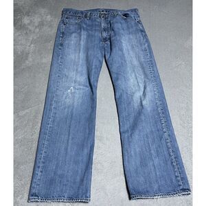 Vintage Polo Ralph Lauren Jeans Mens 36x32 Straight Leg Denim Distressed Baggy‎